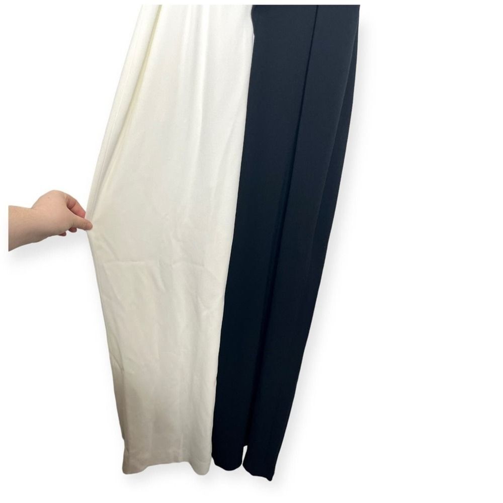 Cushnie Et Ochs Colorblock Jumpsuit Wide Leg Sleeveless White/Black Size 4 - Picture 10 of 14